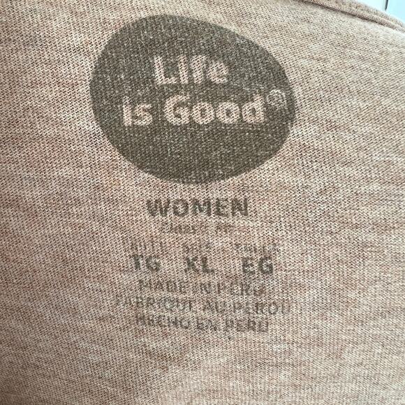 LIFE IS GOOD Beige XL Top Floral Crew Neck Long Sleeve Pullover Regular Fit - Picture 9 of 11